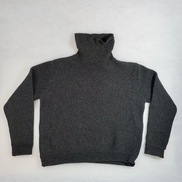 Heather & Tweed 💯 Lambswool Turtleneck Sweater Women's L - Picture 1 of 3